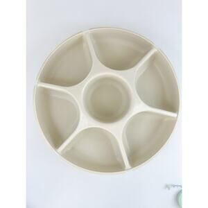 TUPPERWARE Serving Center 6-Part Divided Party Veggie Snack & Dip Tray 1665 1666